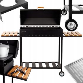    Gratar Carbune De Gradina pentru 12 Frigarui Mangal Roti 5 mm Calitate Solida