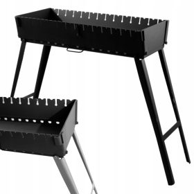    Husa Grill Mangal pentru 14 frigarui Metal 5mm Carbon Pliabil XXL