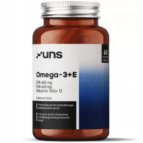   UNS Omega-3+E 60 Capsule - Suport pentru inimă și vedere cu Omega-3 și Vitamina E