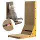  CAT SCRATCRATOR carton, mare, cu bila, STARE LA PERETE, lemn, 60x40