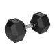  Gantera din fonta cauciucata HEX 30kg Gantera hexagonala Rebel, SOLIDA