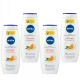  NIVEA ORANGE & AVOCAD OIL Gel de duș îngrijitor pentru femei 500ml x4