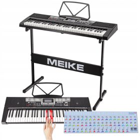    Tastatură + Stand pentru tastatură Orgă iluminată MK2115 Autocolante cu NOTE