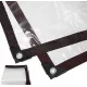 Plandekă Transparentă de Exterior pentru Terasă și Grădină, Impermeabilă cu Ochiuri de Montaj, 2x1m