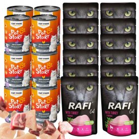  PETSTORY Hrana umeda pentru Pisici sterilizate Iepure 400g