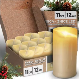   Lumânări LED Decorative cu Flacără Realistă pentru Interioare şi Exterioare - Set de 12 bucăți