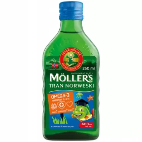   Ulei de Cod Norvegian Möller's cu Aromă Fructată 250 ml - Ideal pentru Întreaga Familie