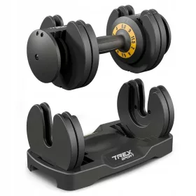  Haltere reglabile acoperite/cauciucate Trex Sport 1x 12 kg