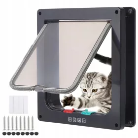    USĂ CÂINEȘI ȘI PISICĂ CU CLAPA, UȘĂ BATANTĂ, CLAPETA, 4 CĂI, L FIER