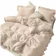 Set Lenjerie de Pat cu Volane 200x220 - Eleganță și Confort