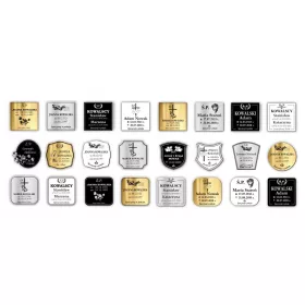   Placă Comemorativă Laminată pentru Monumente Funerare, Personalizabilă 20x20 cm