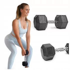  gantere fixe Pretorians acoperite/cauciucate 1x 25 kg