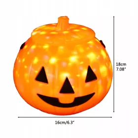   Lampă de dovleac de Halloween cu găleată de bomboane de Halloween