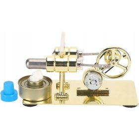    Model de motor Stirling robust, care funcționează foarte puternic cu generator