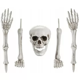    Decoratune Scheletul OSEARE Scheletul Craniu Brate Picioare Halloween 5 buc.