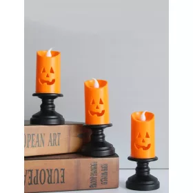    Lumanari LED colorate fara flacara in forma de dovleac - decoratiuni de Halloween