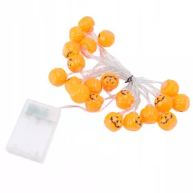    Snur de lumini dovleac de Halloween 20 LED 2 moduri pentru gradina de casa