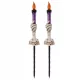  Lumânare de Halloween flacără lumină caldă 120 mah schelet fantomă violet