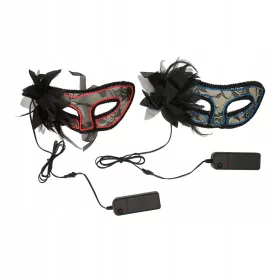    Husa de fata cu dantela LED 3 moduri pentru petrecerea costumului de Halloween 2buc