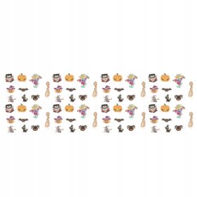    8 seturi de decupaje din lemn de Halloween DIY păianjen, pisoi, dovleci, liliac