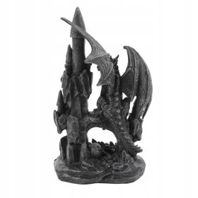    Statuie Dragon Sculptură Rășină Decorare Halloween Castelul Dragon A, Negru