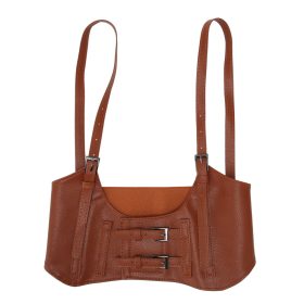    Corset sub bust steampunk din imitatie de piele, talie reglabila, Halloween