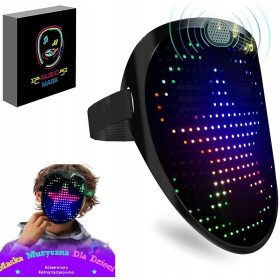   LED DIGITAL MASK MUSIC 60 DE DESIGNE ROCHIE DE PETRECERE MASCA MUZICALA