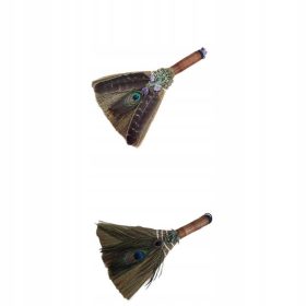  o-2 . Atârnat de pene de vrăjitoare pe o mătură