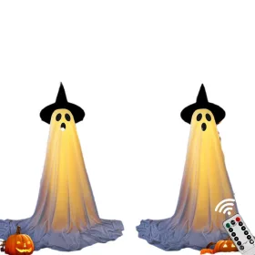    Verandă din față imprimată fantomă luminoasă de Halloween