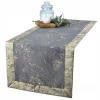 Traversa de masă Invitta gri închis cu fire aurii 55 × 160 cm
