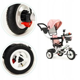  Ecotoys 1796 Tricicletă Bicicletă Alb, Negru, Roz, Gri