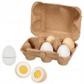  Set ouă din lemn în cutie Goki 51511 7 buc.
