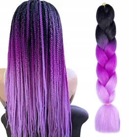    PĂR ARTIFICIAL SINTETIC PENTRU PODURI DREADS EXTENSII OMBRE PURPLE C13