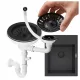 Sifon manual negru Granitan SYFON23788 pentru chiuveta cu o singura camera cu preaplin rotund