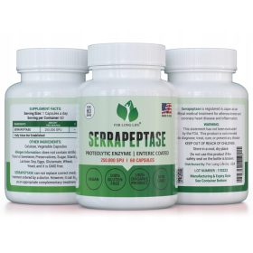   Enzimă Naturală Serrapeptaza 250.000 SPU - Pachet de 3 Cutii, Suport Antiinflamator