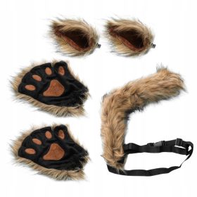    1 set Coadă de pisică Labele de pisică Barete pentru urechi de pisică