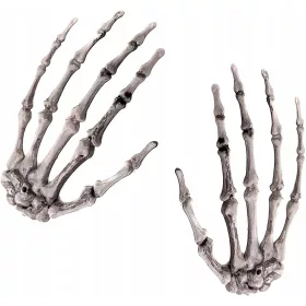    2 bucăți de decorare pentru oase de mână cu schelet de groază de Halloween