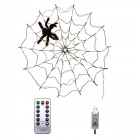  LAMPĂ SPIDER WEB Strălucitoare USB DECOR violet