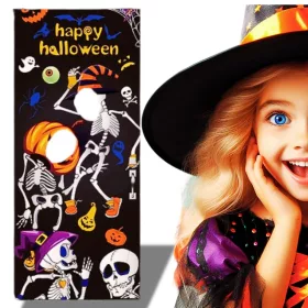    FOTO PERETE FOTOGRAFIE FUNDAL PENTRU FOTOGRAFII Halloween SCHELETON DOVLEAC PERDEA ==