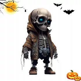  Decor schelet de Halloween pentru gradina si birou