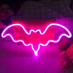    Semne Neon Halloween Lilieci Lumini LED Neon Cadou pentru copii