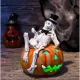  Lampă cu craniu de dovleac de Halloween din rășină