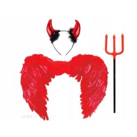    Setul Diavolului: Bentiță de coarne ale diavolului + furculițe, aripi