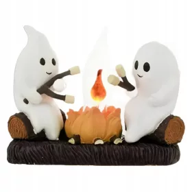    Lumini de noapte pentru foc de tabără GHOST Lumini pentru decorare pentru Halloween, alb+maro