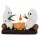  Lumini de noapte pentru foc de tabără GHOST Lumini pentru decorare pentru Halloween, alb+maro
