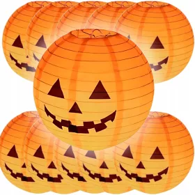    10x LED LUMINAR HÂRTIE DOVLECEI DECORATIV DE HALLOWEEN LUMINANT SET 25 CM