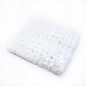  Trandafiri albi cu tul, 144 buc