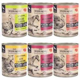    WIEJSKA ZOGRODA Mix of Flavours hrana umeda pentru caini la conserva 6 x 800 fara cereale