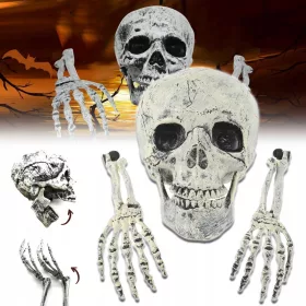    DECORATIE DE SCHELET REALISTE SI INFERIOR PENTRU HALLOWEEN, GRADINA