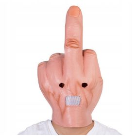    Mască cu degetul mijlociu „Fuck you” Recuzită amuzantă Degetul mijlociu Accesorii pentru cap de Halloween